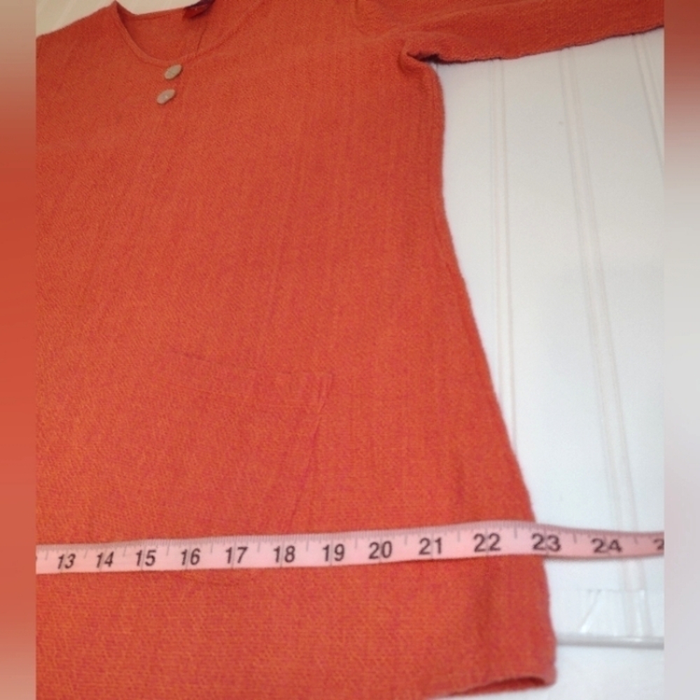 toofan women's orange cotton top size (S) - Picture 8 of 13